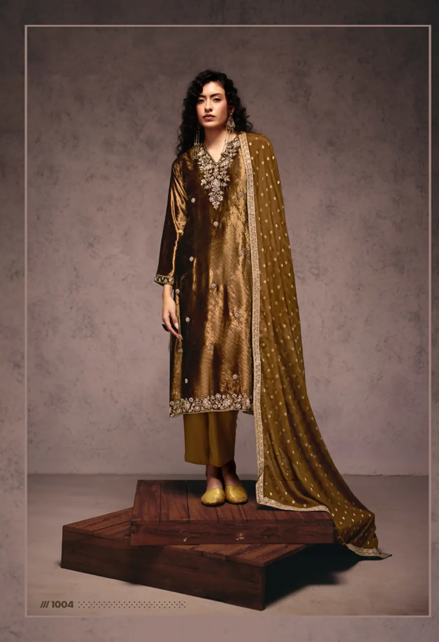 Falak Sangita Wholesale Winter Premium Velvet Salwar Kameez Collection — Wholesale Salwar Suits, FALAK wholesale from Surat — view 3