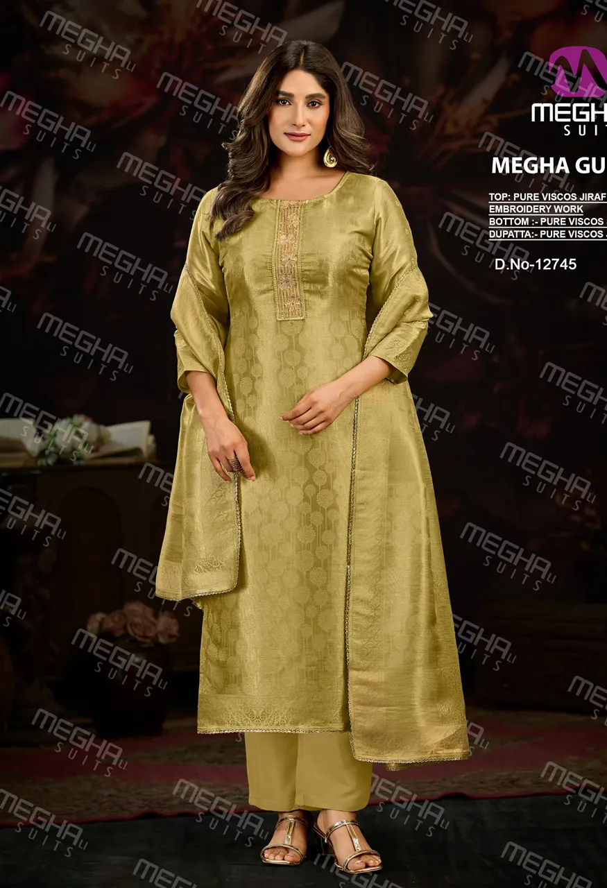 Meghali Gulabo Designer Suit Set Top, Bottom Dupatta Premium Ethnic Wear