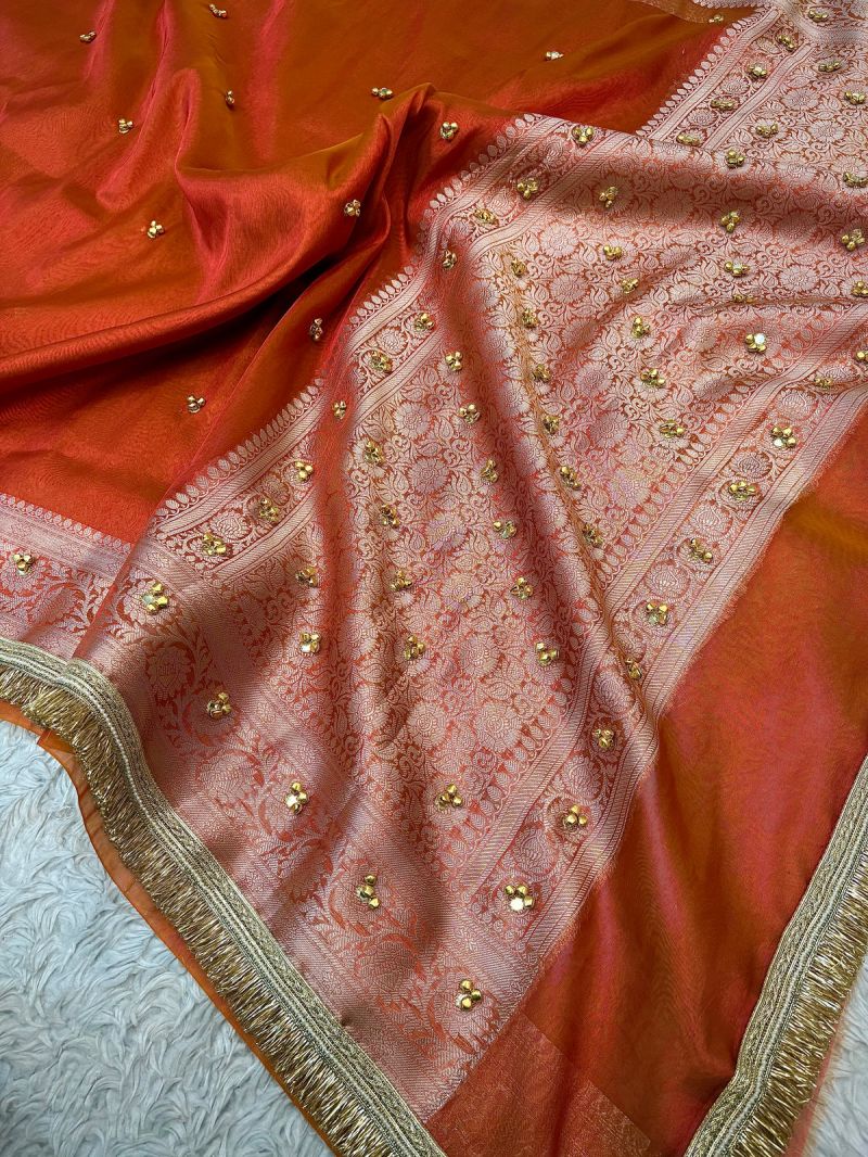 Ghunghroo Bm Soft Tissue Banarasi Party Wear Designer Saree Collection — Festival Sarees, Vardan Ethnic wholesale from Surat — view 4