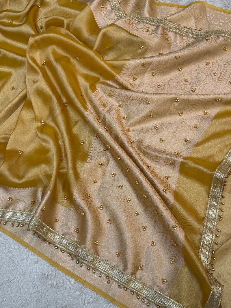 Ghunghroo Bm Soft Tissue Banarasi Party Wear Designer Saree Collection