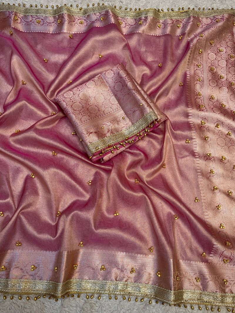 Ghunghroo Bm Soft Tissue Banarasi Party Wear Designer Saree Collection — Festival Sarees, Vardan Ethnic wholesale from Surat — view 5
