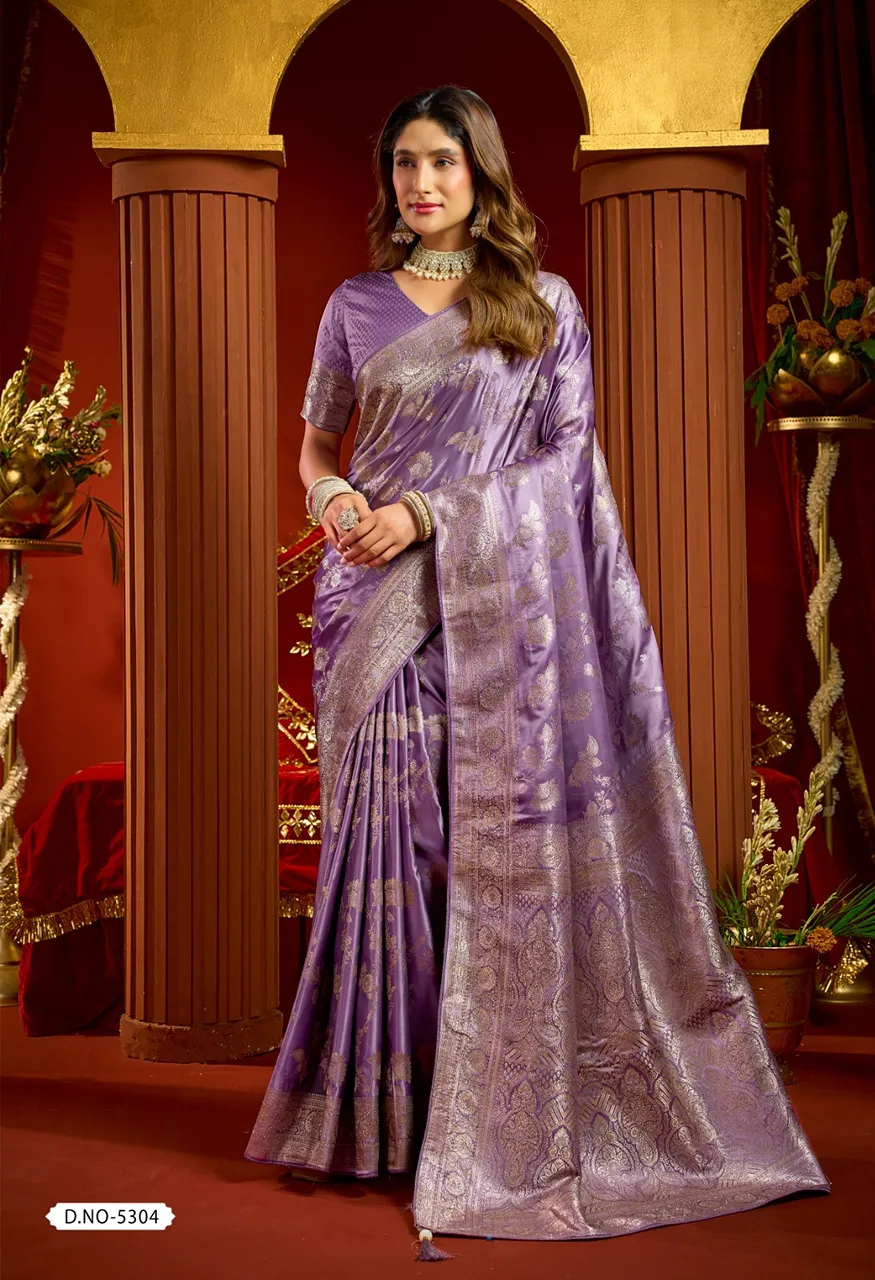 Gobuni Sumona Satin Silk Saree with Swarovski Work 6.30 Mtr Saree with Blouse — Organza Saree, Gobuni wholesale from Surat — Photo 6