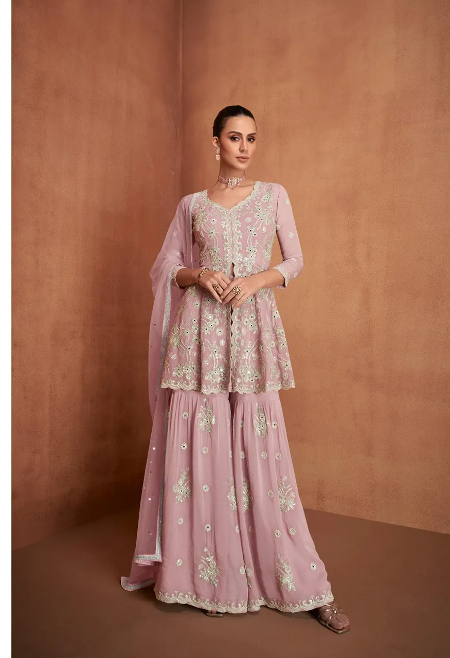 Gulkayra Designer Siyona Real Georgette Set Embroidery Sharara Suit — Wholesale Salwar Suits, Gulkayra Designer wholesale from Surat — Photo 3