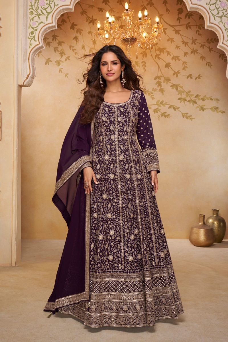 Gulkayra Libaas Georgette Embroidered Designer Gown Catalog