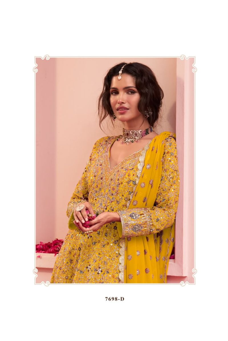 Gulkayra Saira Real Georgette Handwork Designer Salwar Kameez Collection — Wholesale Salwar Suits, Gulkayra wholesale from Surat — view 5