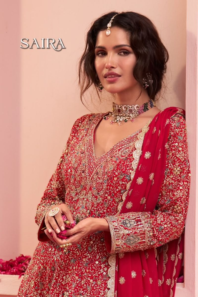 Gulkayra Saira Real Georgette Handwork Designer Salwar Kameez Collection — Wholesale Salwar Suits, Gulkayra wholesale from Surat — view 4