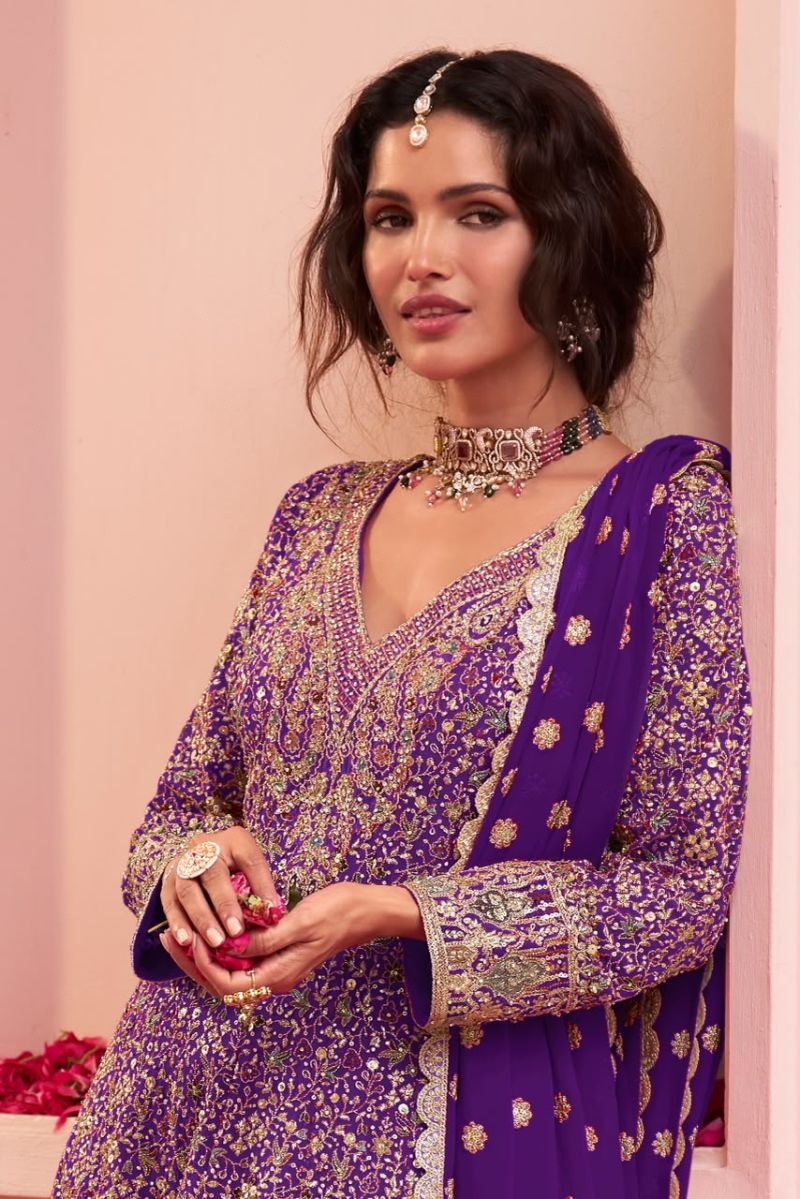Gulkayra Saira Real Georgette Handwork Designer Salwar Kameez Collection — Wholesale Salwar Suits, Gulkayra wholesale from Surat — view 3