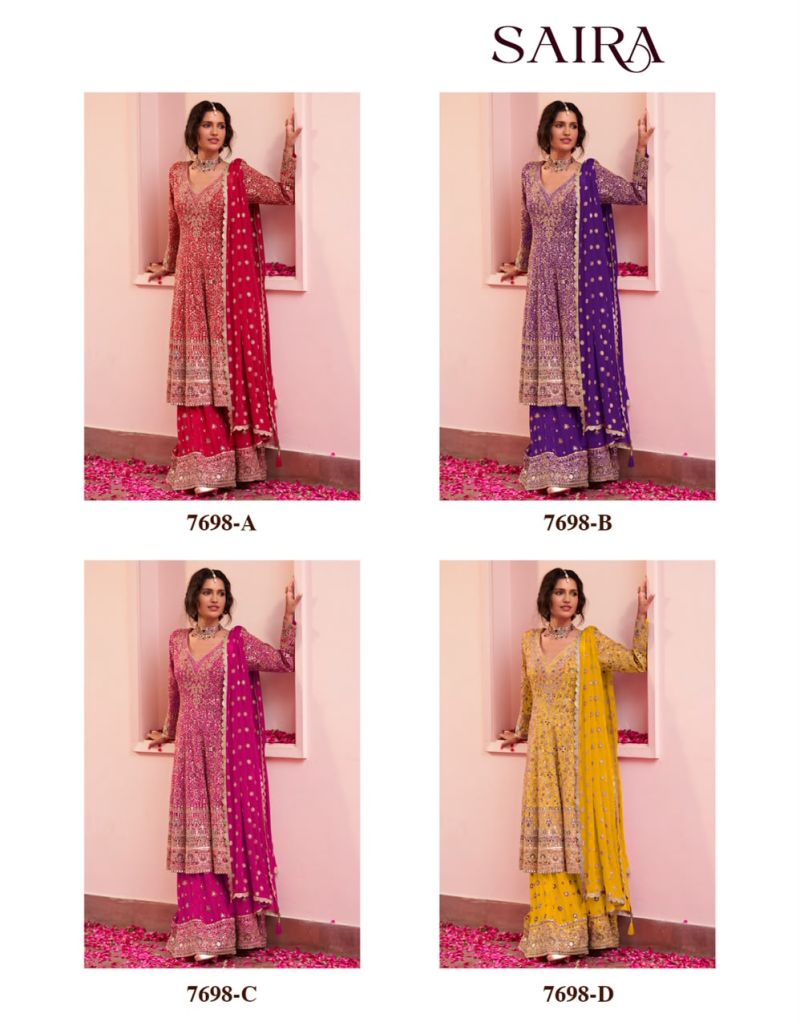 Gulkayra Saira Real Georgette Handwork Designer Salwar Kameez Collection — Wholesale Salwar Suits, Gulkayra wholesale from Surat — view 8