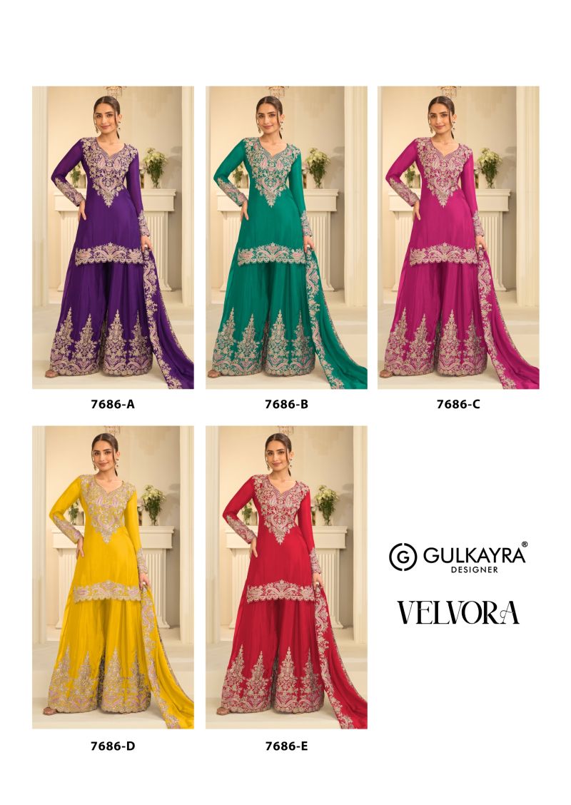 Gulkayra Velvora Real Chinon Embroidered Designer Salwar Kameez Collection — Wholesale Salwar Suits, Gulkayra wholesale from Surat — Photo 7