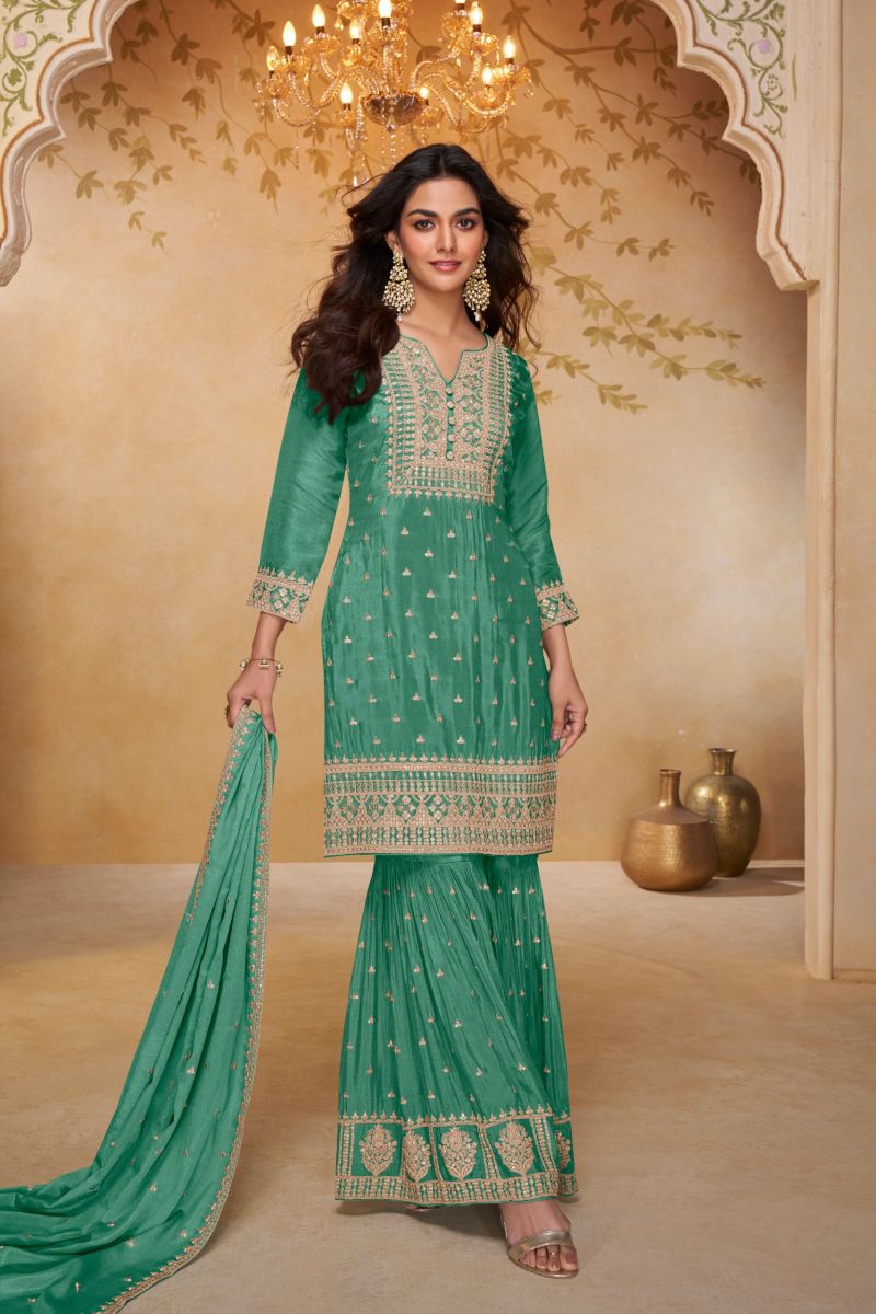 Gulkayra Zeeya Real Chinon Embroidered Designer Salwar Kameez Collection — Wholesale Salwar Suits, Gulkayra wholesale from Surat — view 2