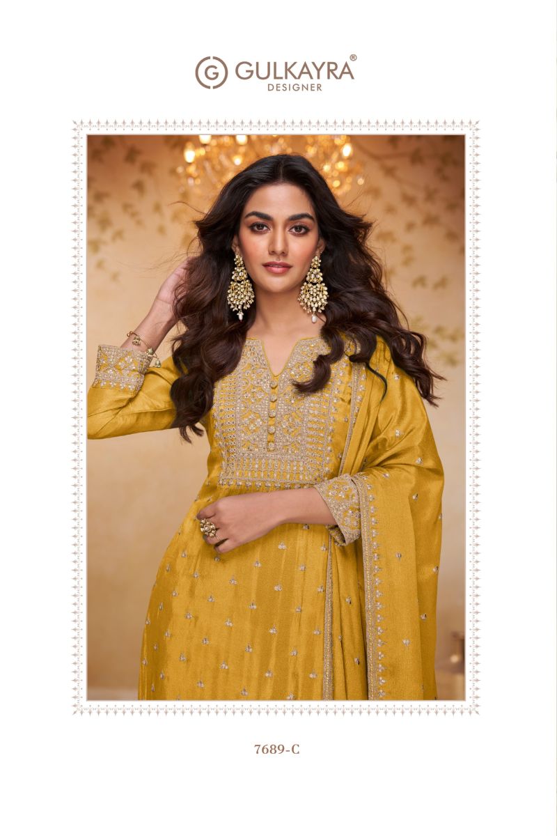 Gulkayra Zeeya Real Chinon Embroidered Designer Salwar Kameez Collection — Wholesale Salwar Suits, Gulkayra wholesale from Surat — view 4
