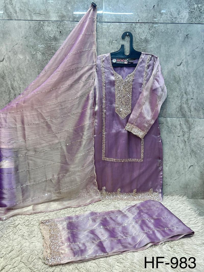 Hoor Tex 983 A To C Armani Gabana Embroidered Designer Salwar Kameez Catalog — Wholesale Salwar Suits, hoor Tex wholesale from Surat — Photo 8