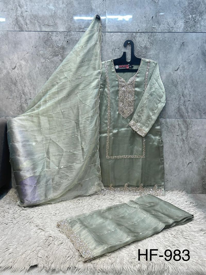 Hoor Tex 983 A To C Armani Gabana Embroidered Designer Salwar Kameez Catalog — Wholesale Salwar Suits, hoor Tex wholesale from Surat — Photo 7