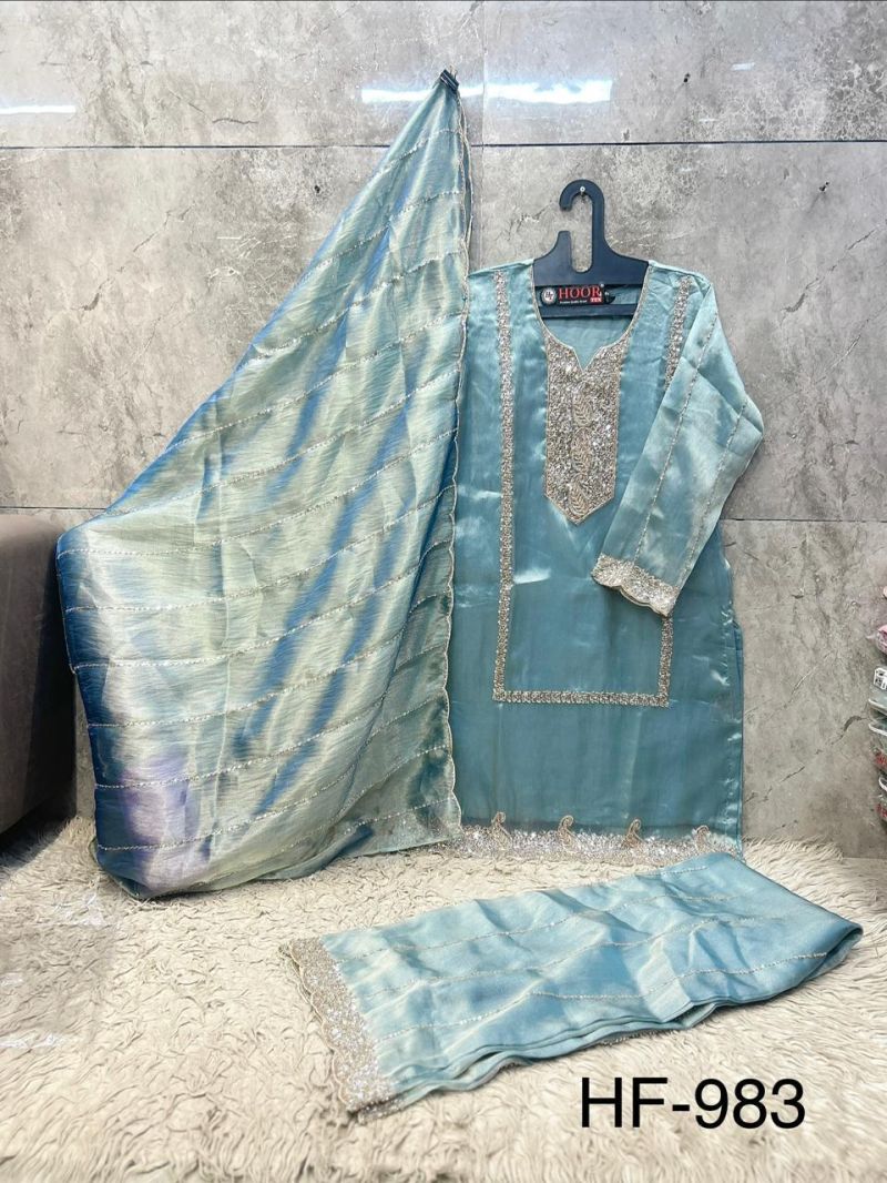Hoor Tex 983 A To C Armani Gabana Embroidered Designer Salwar Kameez Catalog — Wholesale Salwar Suits, hoor Tex wholesale from Surat — Photo 6
