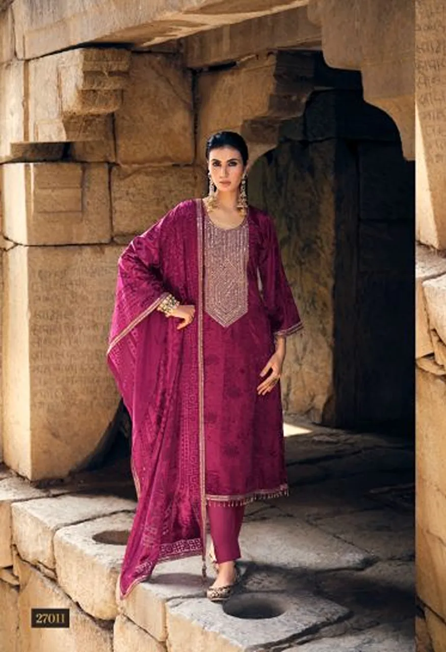 Ibiza Sang E Siyah Velvet Brasso Jaroshi Hand Work Salwar Kameez Catalog — Wholesale Salwar Suits, Ibiza wholesale from Surat — view 3