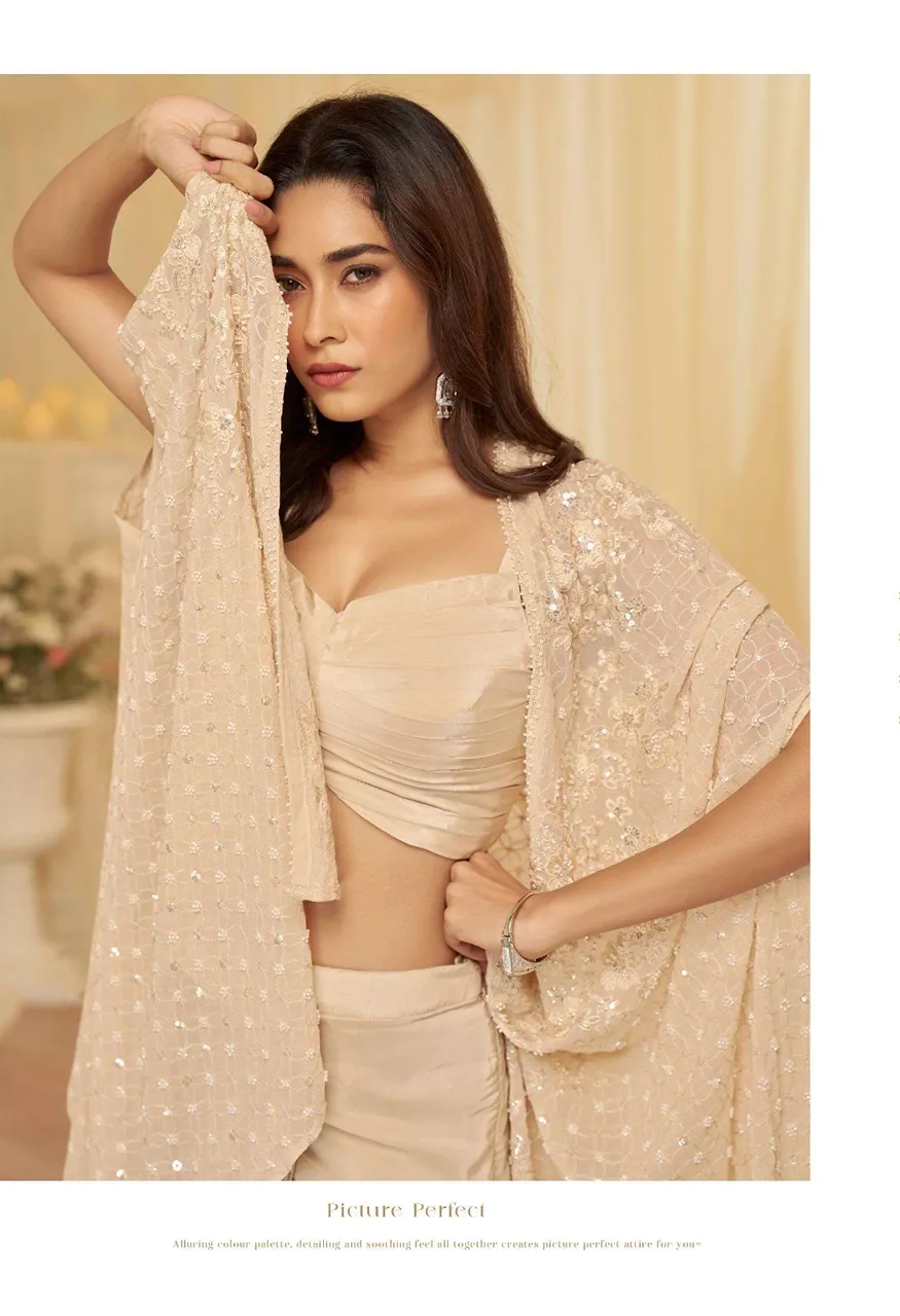 Sayuri Designer Kanika | 3 Pcs Premium Real Georgette Stitched Designer Set — Wholesale Dress Material, Vardan Ethnic wholesale from Surat — Photo 11