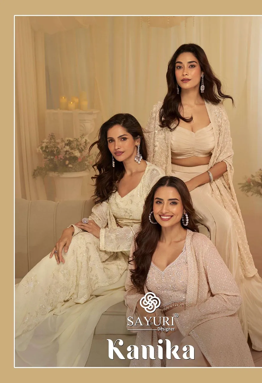 Sayuri Designer Kanika | 3 Pcs Premium Real Georgette Stitched Designer Set — Wholesale Dress Material, Vardan Ethnic wholesale from Surat — Photo 5