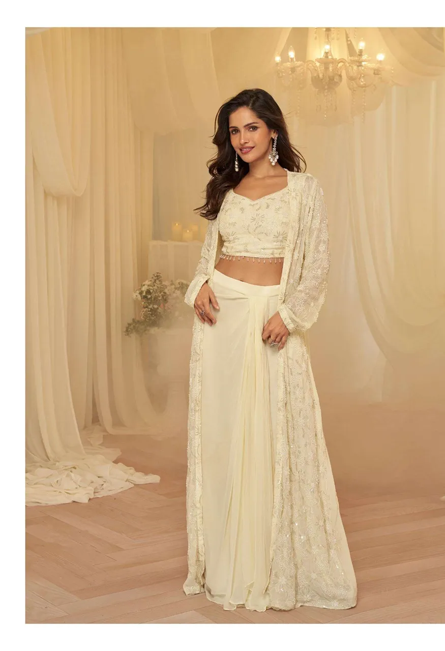 Sayuri Designer Kanika | 3 Pcs Premium Real Georgette Stitched Designer Set — Wholesale Dress Material, Vardan Ethnic wholesale from Surat — Photo 7