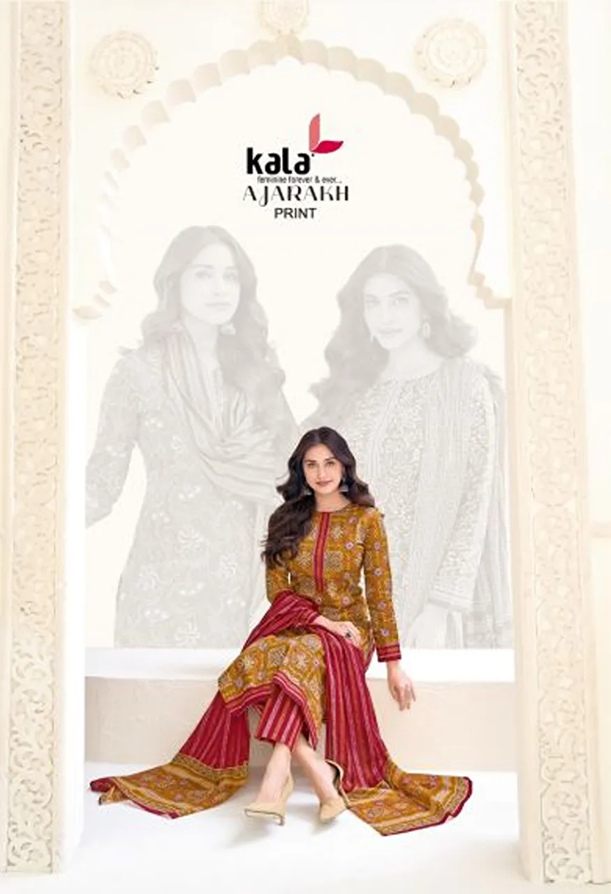 Kala Ajrakh Vol 1 Pure Cotton Printed Dress Material — Wholesale Salwar Suits, Kala Fashion wholesale from Surat — Photo 10