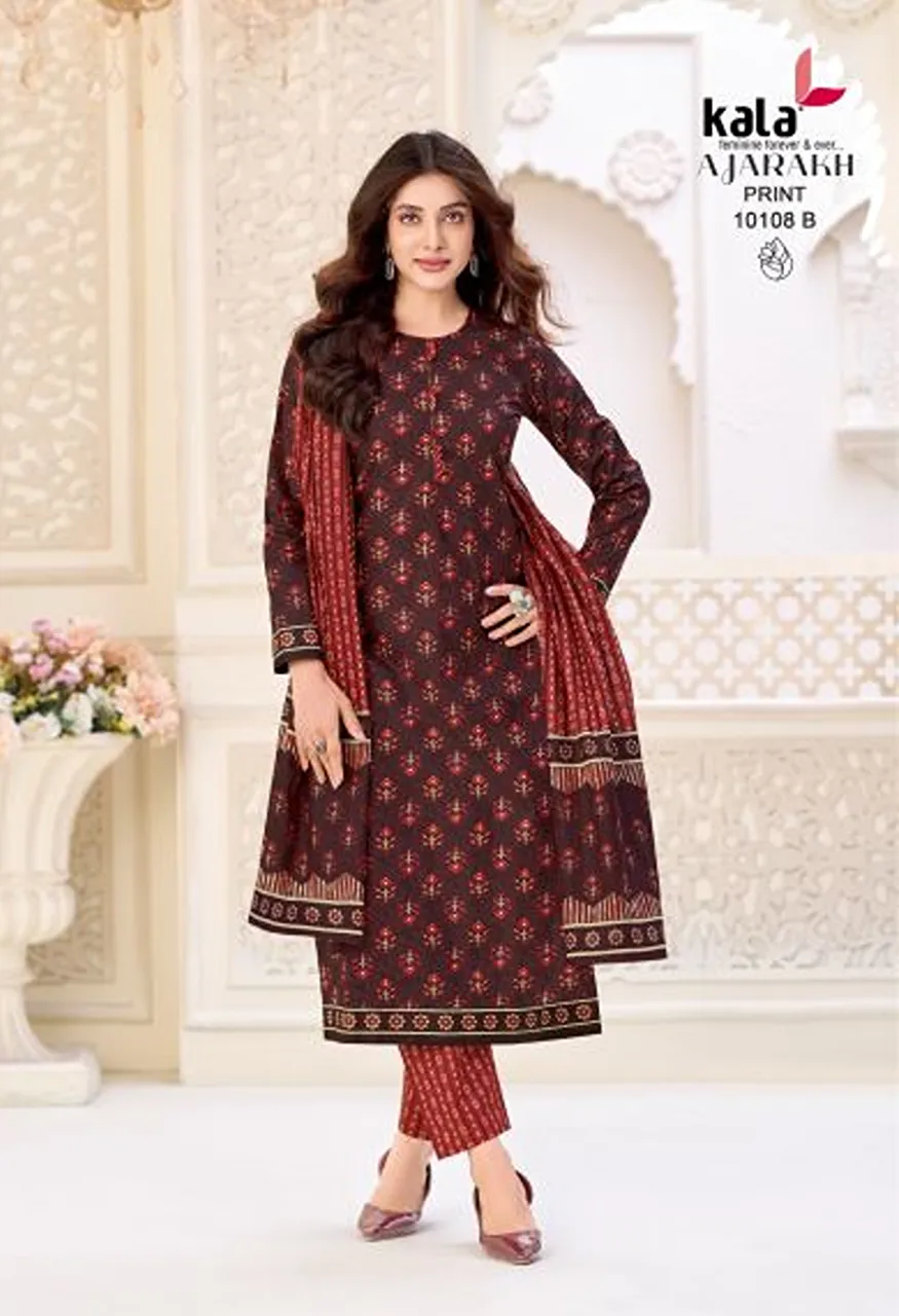 Kala Ajrakh Vol 1 Pure Cotton Printed Dress Material