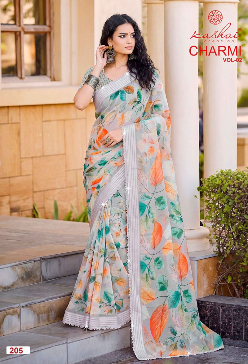 Kashvi Charmi Vol 2 Weightless Printed Fancy Saree Catalog — Latest Saree, Kashvi Creation wholesale from Surat — Photo 2