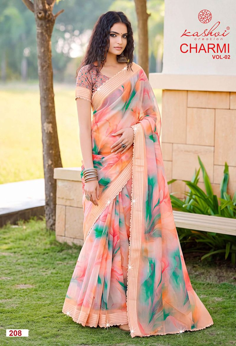 Kashvi Charmi Vol 2 Weightless Printed Fancy Saree Catalog — Latest Saree, Kashvi Creation wholesale from Surat — Photo 6