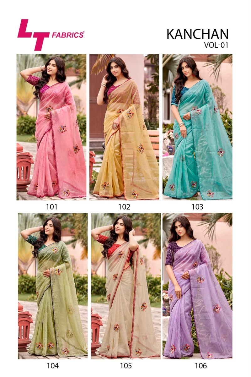 Kashvi Kanchan Vol 1 Linen Cotton Embroidery Work Saree Collection — Festival Sarees, Kashvi Creation wholesale from Surat — Photo 8