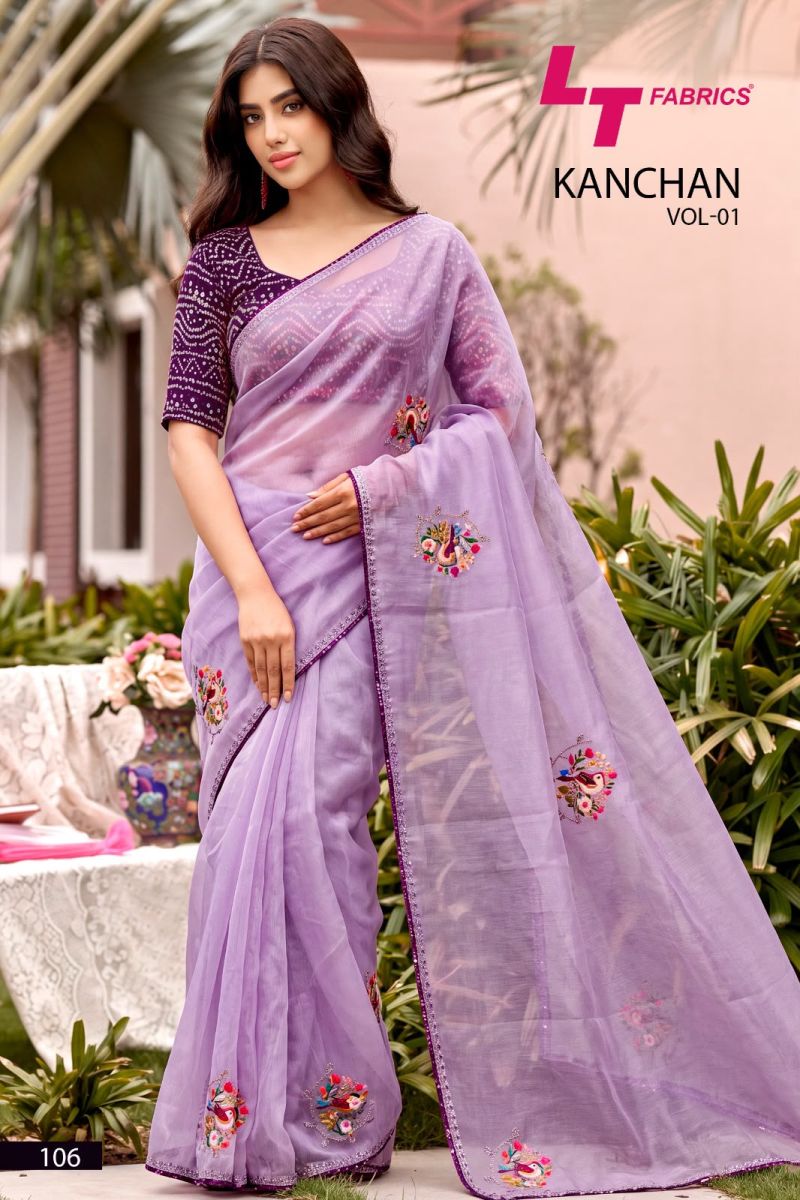 Kashvi Kanchan Vol 1 Linen Cotton Embroidery Work Saree Collection — Festival Sarees, Kashvi Creation wholesale from Surat — Photo 5