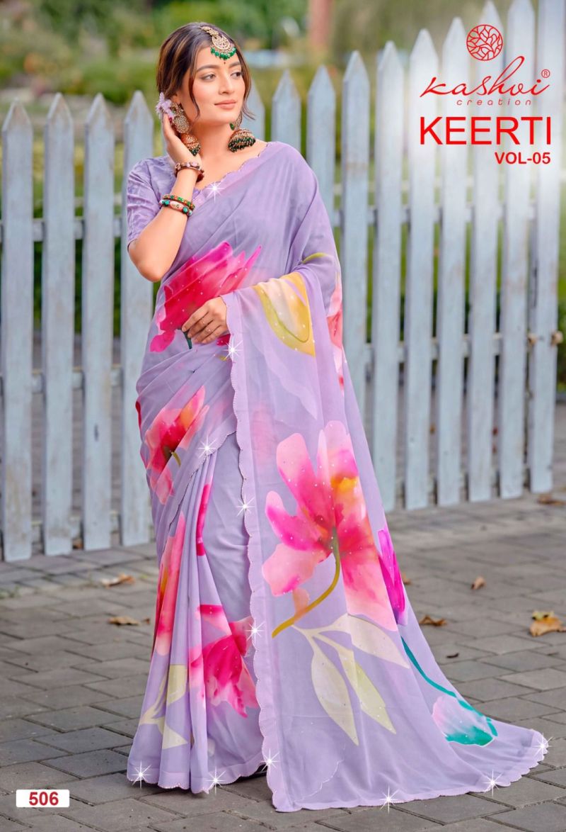 Kashvi Keerti Vol 5 Raga Digital Printed Saree Catalog — Wholesale Sarees, Kashvi Creation wholesale from Surat — Photo 5