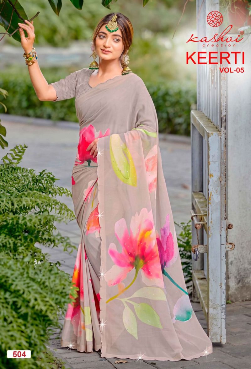 Kashvi Keerti Vol 5 Raga Digital Printed Saree Catalog — Wholesale Sarees, Kashvi Creation wholesale from Surat — Photo 4