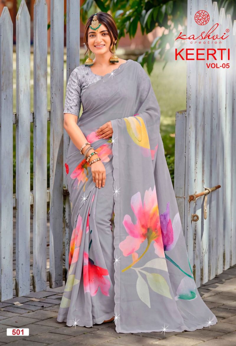 Kashvi Keerti Vol 5 Raga Digital Printed Saree Catalog — Wholesale Sarees, Kashvi Creation wholesale from Surat — Photo 10