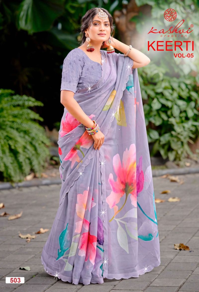 Kashvi Keerti Vol 5 Raga Digital Printed Saree Catalog — Wholesale Sarees, Kashvi Creation wholesale from Surat — Photo 8