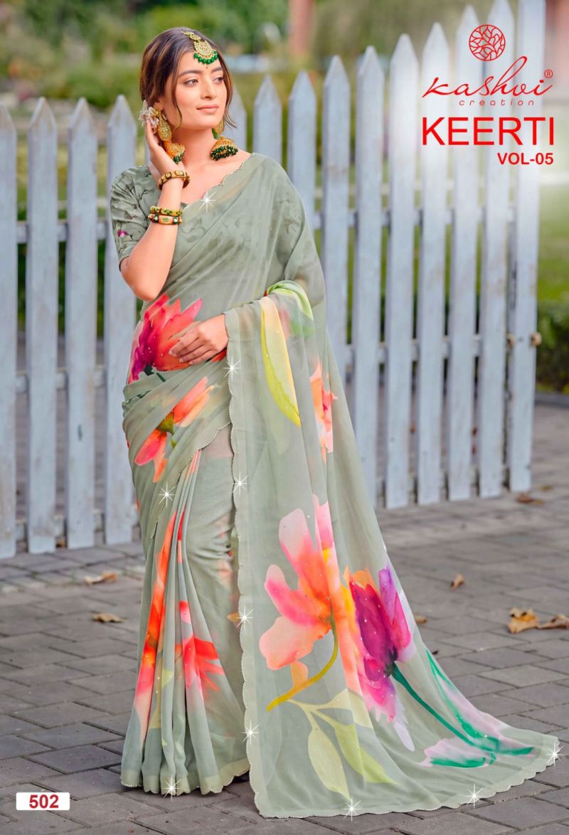 Kashvi Keerti Vol 5 Raga Digital Printed Saree Catalog — Wholesale Sarees, Kashvi Creation wholesale from Surat — Photo 6