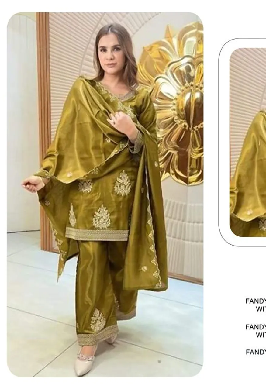 Khas 157 A To D Fandy Satin Embroidered Designer Salwar Kameez Catalog — Wholesale Salwar Suits, Khash Fashion wholesale from Surat — Photo 2