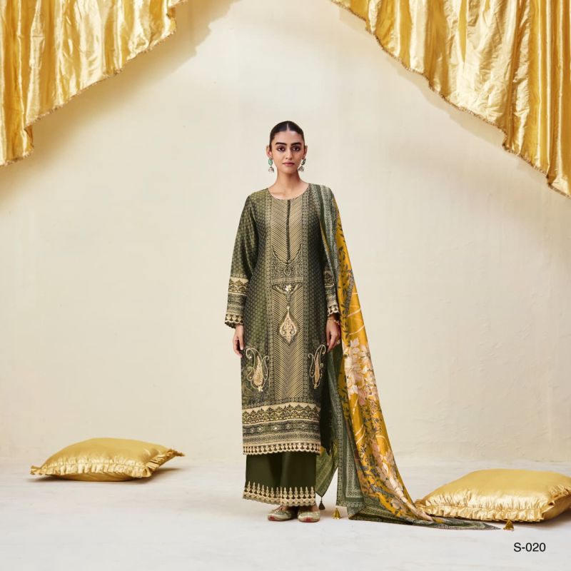 Kimora Sohni Ambi Zari Silk Digital Print Hand Work Salwar Kameez Collection — Wholesale Salwar Suits, Kimora wholesale from Surat — Photo 4