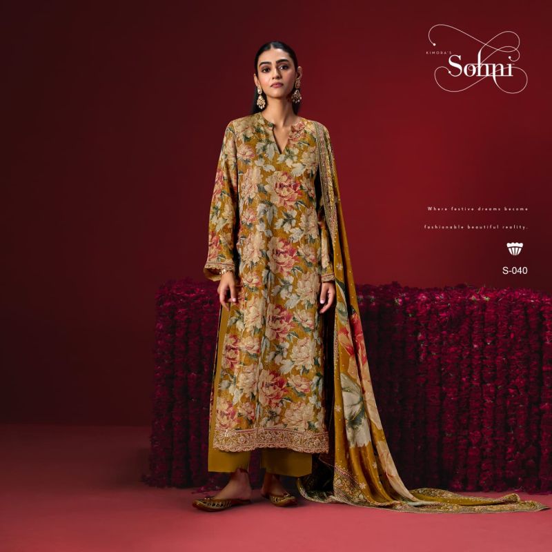 Kimora Sohni Gulaab Kanjivaram Weaving Digital Print Salwar Kameez Collection — Wholesale Salwar Suits, Kimora wholesale from Surat — view 3