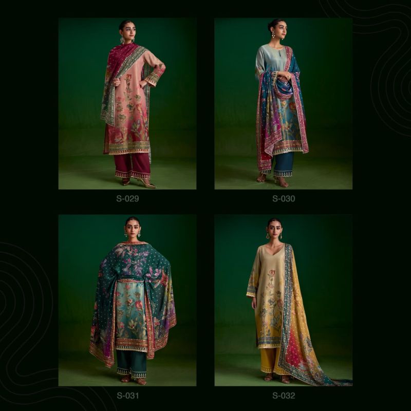Kimora Sohni Sufi Zari Silk Digital Print Hand Work Salwar Kameez Collection — Wholesale Salwar Suits, Kimora wholesale from Surat — view 7