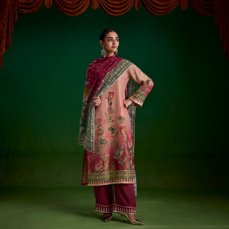 Kimora Sohni Sufi Zari Silk Digital Print Hand Work Salwar Kameez Collection