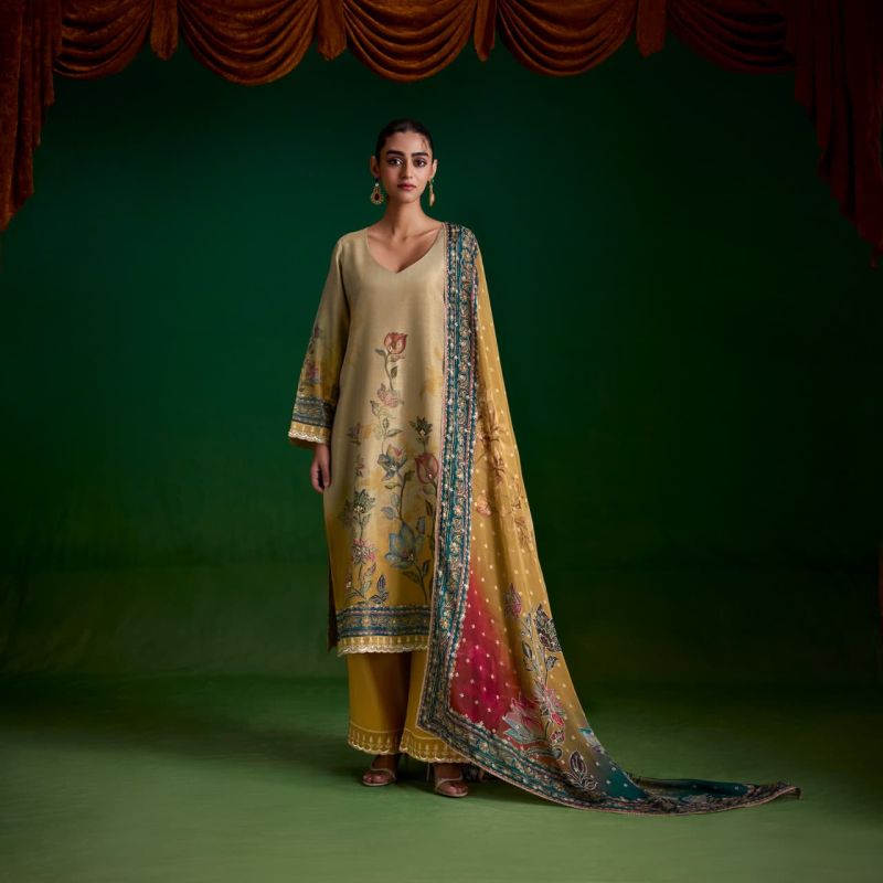 Kimora Sohni Sufi Zari Silk Digital Print Hand Work Salwar Kameez Collection — Wholesale Salwar Suits, Kimora wholesale from Surat — view 5