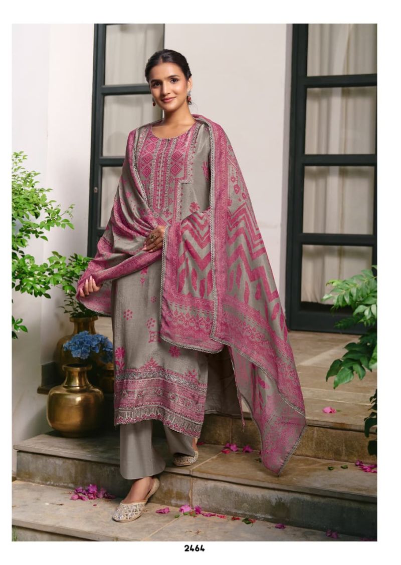 Kimora Verandah Muslin Shimmer Digital Print Embroidered Salwar Kameez Catalog — Wholesale Salwar Suits, Kimora wholesale from Surat — Photo 2