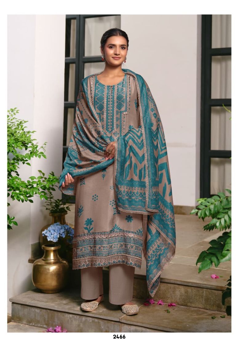 Kimora Verandah Muslin Shimmer Digital Print Embroidered Salwar Kameez Catalog — Wholesale Salwar Suits, Kimora wholesale from Surat — Photo 4