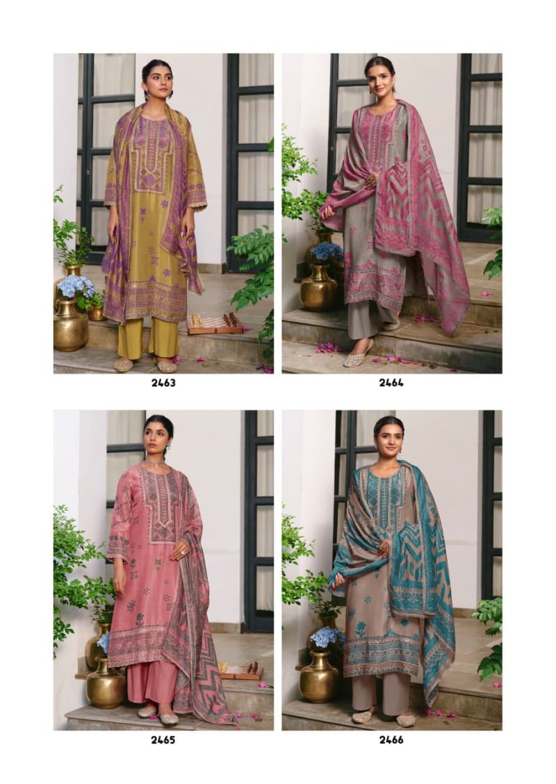 Kimora Verandah Muslin Shimmer Digital Print Embroidered Salwar Kameez Catalog — Wholesale Salwar Suits, Kimora wholesale from Surat — Photo 6