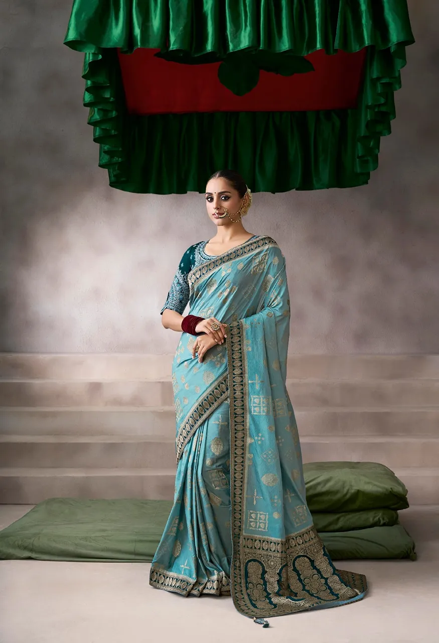 Kira Kamla Silk Premium Pure Crepe Designer Party Saree Collection — Saree, kira wholesale from Surat — Photo 11