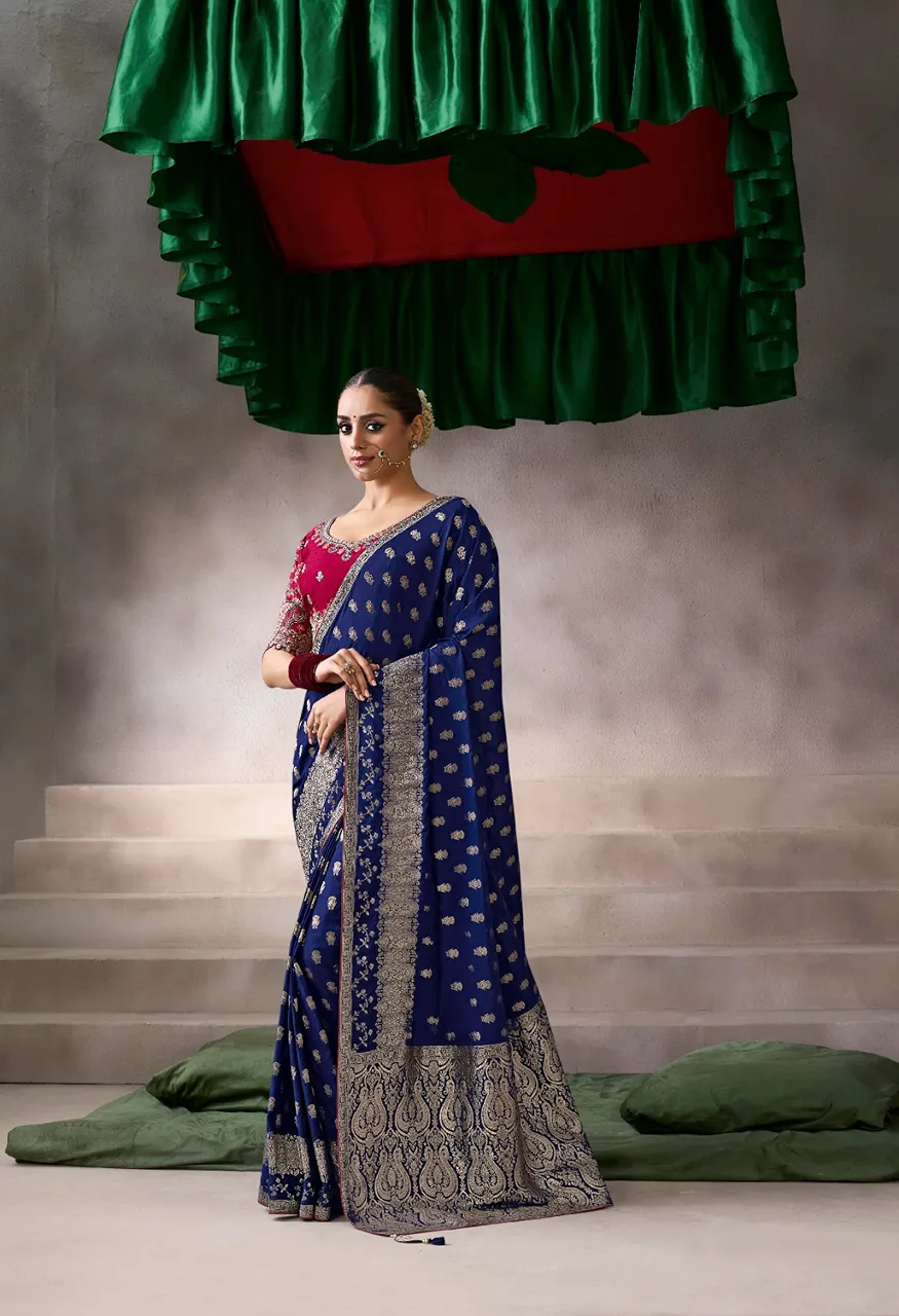 Kira Kamla Silk Premium Pure Crepe Designer Party Saree Collection — Saree, kira wholesale from Surat — Photo 10