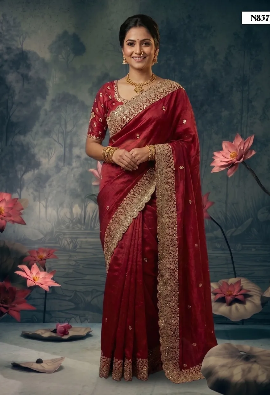 Mahotsav Nimaya Avantika Vol 01 Designer Unstitched Saree Catalog — Saree, Mahotsav wholesale from Surat — Photo 2