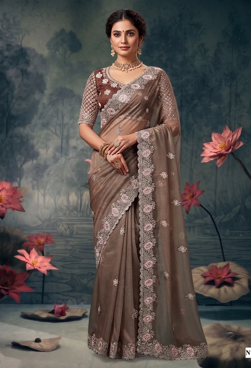 Mahotsav Nimaya Avantika Vol 01 Designer Unstitched Saree Catalog — Saree, Mahotsav wholesale from Surat — Photo 11