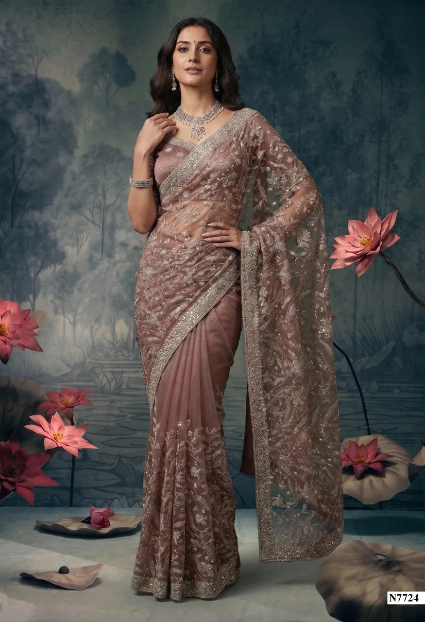 Mahotsav Nimaya Avantika Vol 01 Designer Unstitched Saree Catalog — Saree, Mahotsav wholesale from Surat — Photo 7