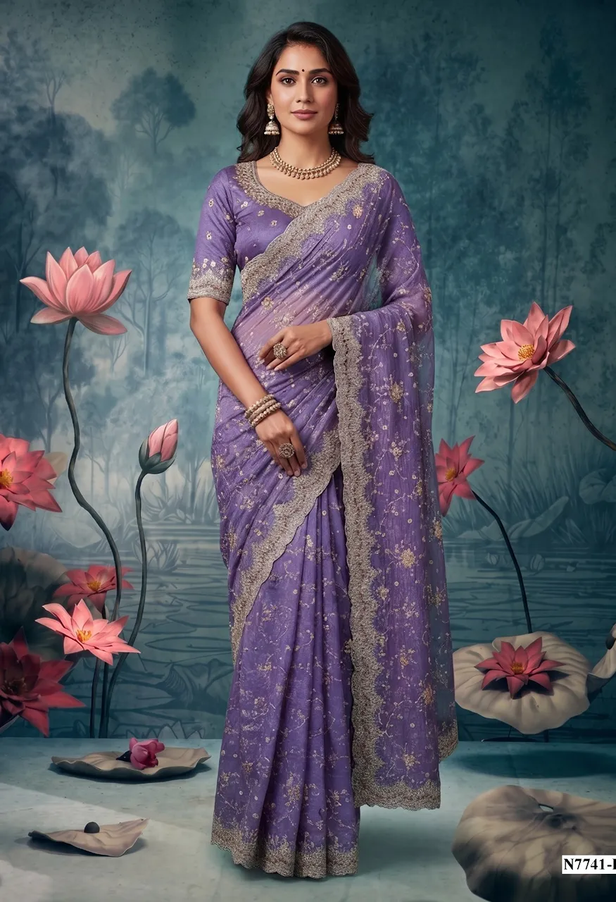 Mahotsav Nimaya Avantika Vol 01 Designer Unstitched Saree Catalog — Saree, Mahotsav wholesale from Surat — Photo 8