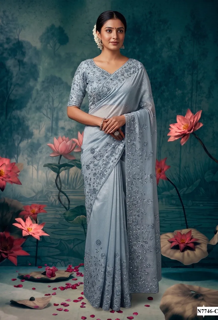 Mahotsav Nimaya Avantika Vol 01 Designer Unstitched Saree Catalog — Saree, Mahotsav wholesale from Surat — Photo 9