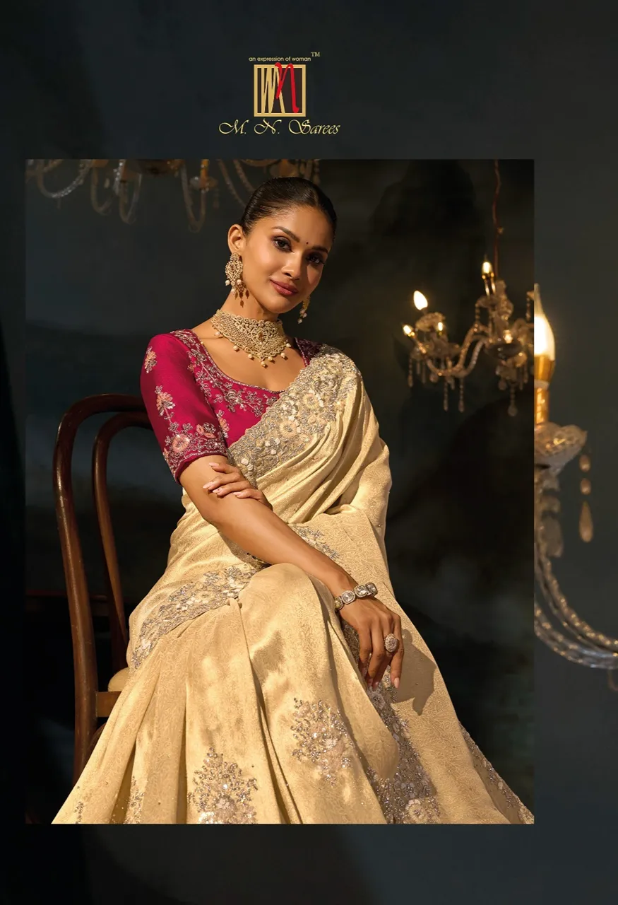 M.N 8600 Series Royal Heritage Designer Weddin Saree Collection — Wholesale Sarees, MN Saree wholesale from Surat — Photo 19